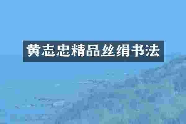 黄志忠精品丝绢书法