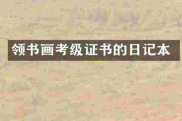 领书画考级证书的日记本