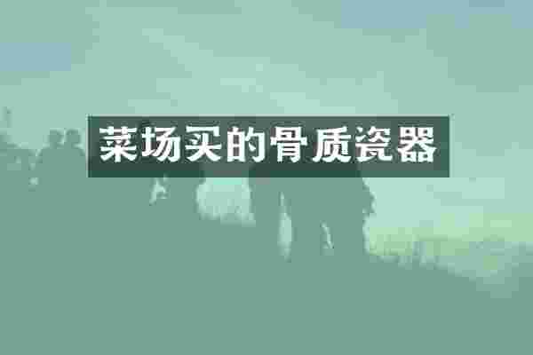 菜场买的骨质瓷器