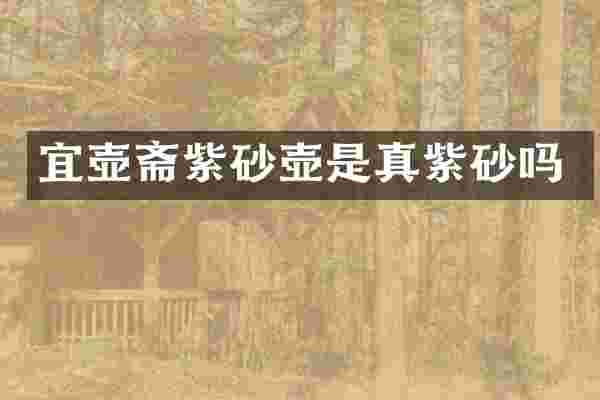 宜壶斋紫砂壶是真紫砂吗