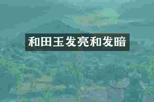 和田玉发亮和发暗