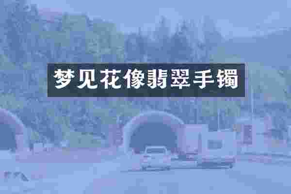 梦见花像翡翠手镯