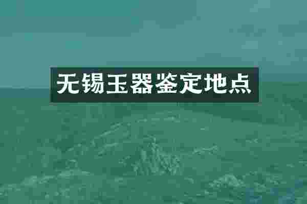 无锡玉器鉴定地点
