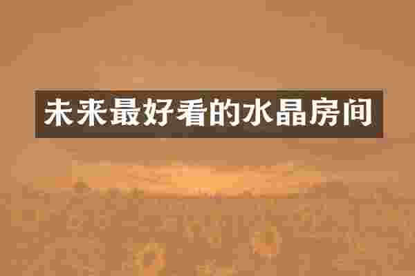 未来最好看的水晶房间