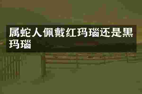 属蛇人佩戴红玛瑙还是黑玛瑙