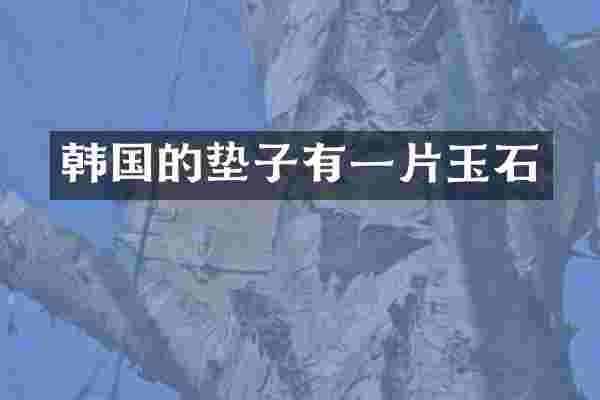 韩国的垫子有一片玉石