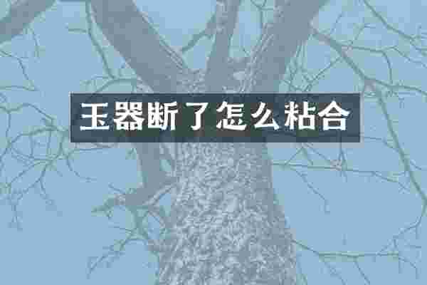 玉器断了怎么粘合