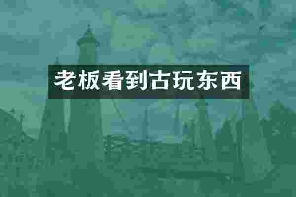 老板看到古玩东西