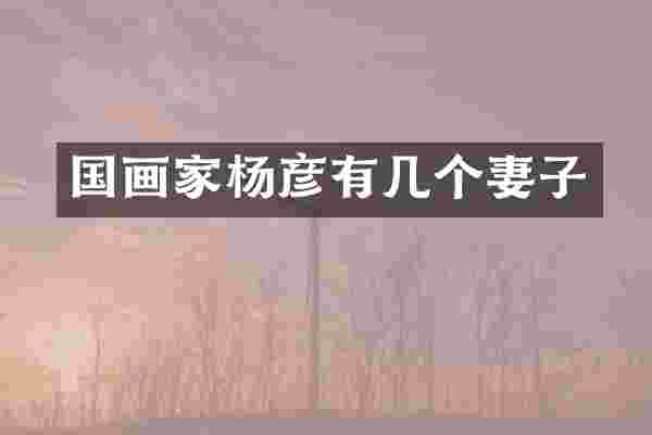 国画家杨彦有几个妻子