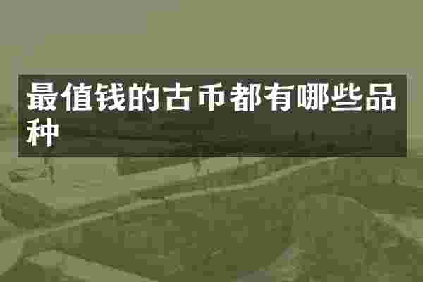 最值钱的古币都有哪些品种