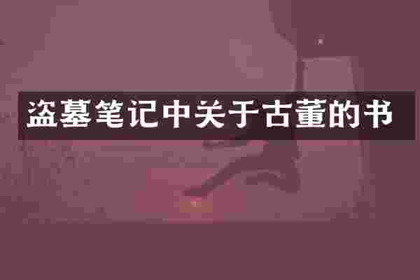 盗墓笔记中关于古董的书