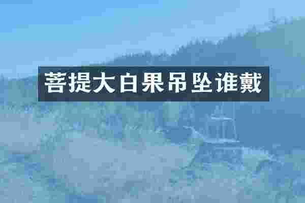 菩提大白果吊坠谁戴