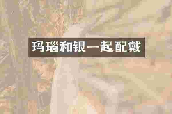 玛瑙和银一起配戴