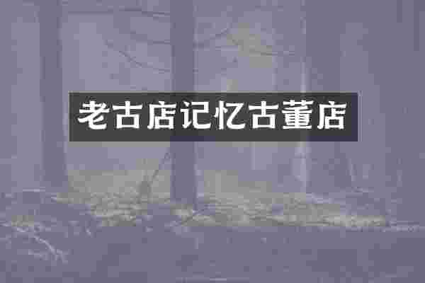 老古店记忆古董店