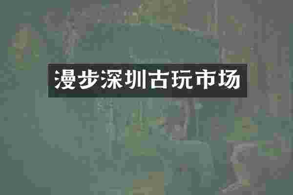 漫步深圳古玩市场