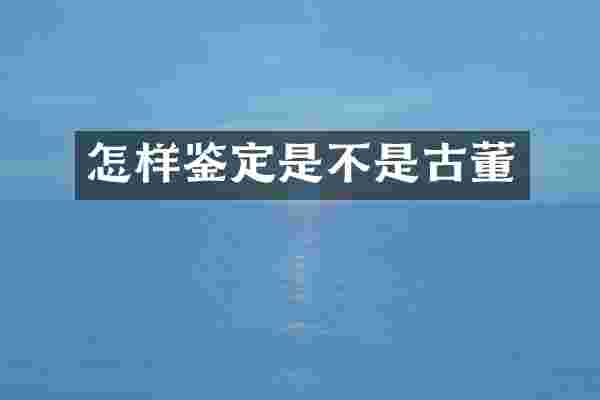 怎样鉴定是不是古董