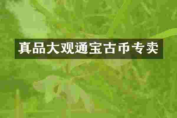 真品大观通宝古币专卖