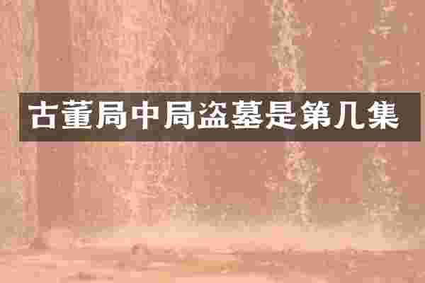 古董局中局盗墓是第几集