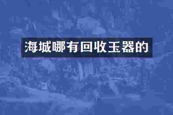 海城哪有回收玉器的