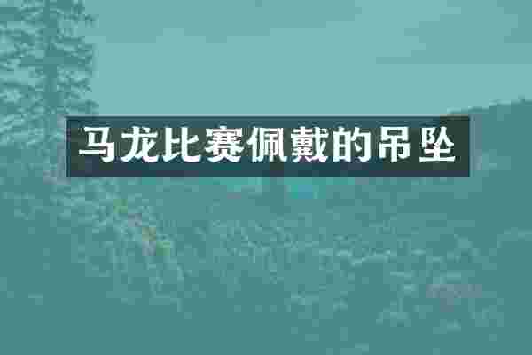 马龙比赛佩戴的吊坠