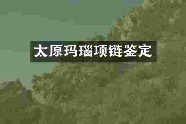 太原玛瑙项链鉴定