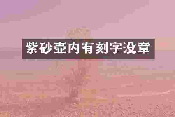紫砂壶内有刻字没章
