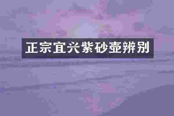 正宗宜兴紫砂壶辨别