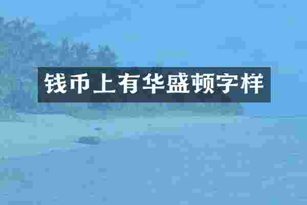 钱币上有华盛顿字样