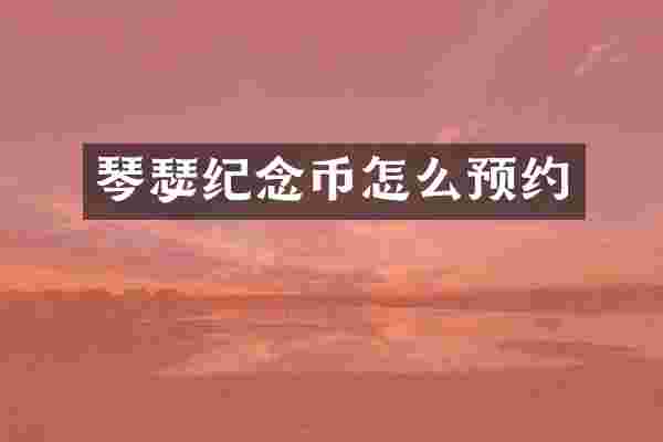 琴瑟纪念币怎么预约