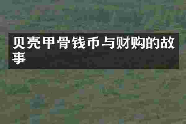 贝壳甲骨钱币与财购的故事