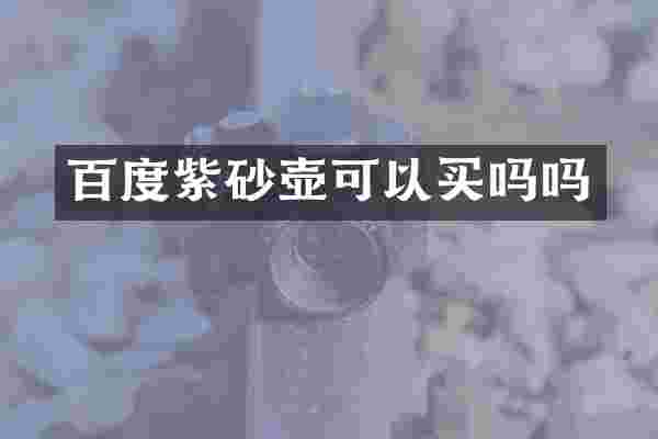百度紫砂壶可以买吗吗