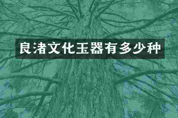 良渚文化玉器有多少种