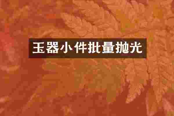 玉器小件批量抛光