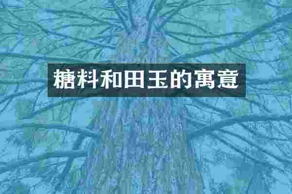 糖料和田玉的寓意