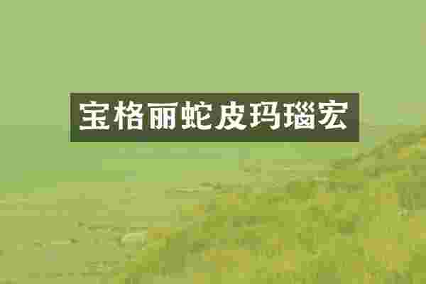 宝格丽蛇皮玛瑙宏