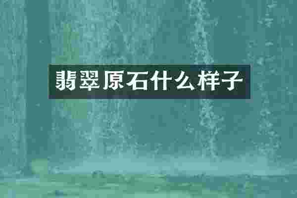 翡翠原石什么样子