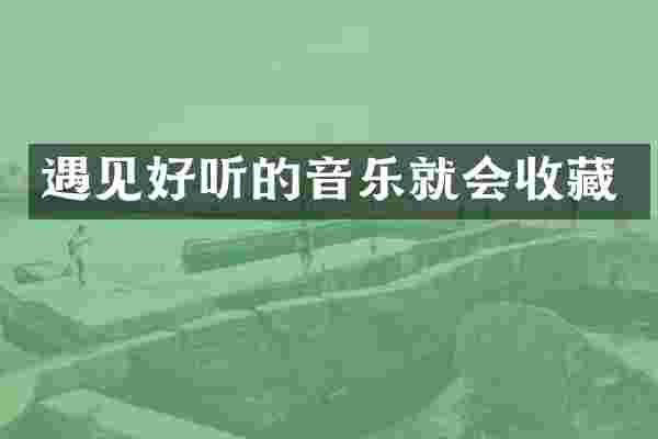 遇见好听的音乐就会收藏