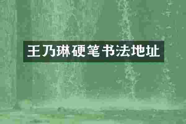 王乃琳硬笔书法地址