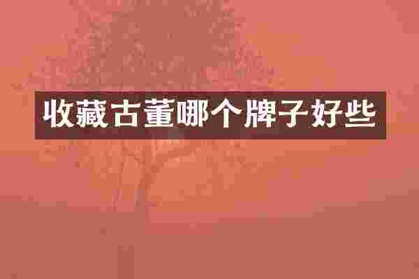 收藏古董哪个牌子好些