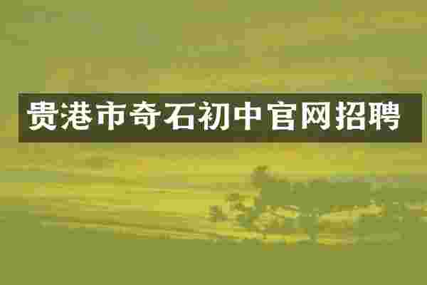贵港市奇石初中官网招聘