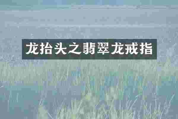 龙抬头之翡翠龙戒指