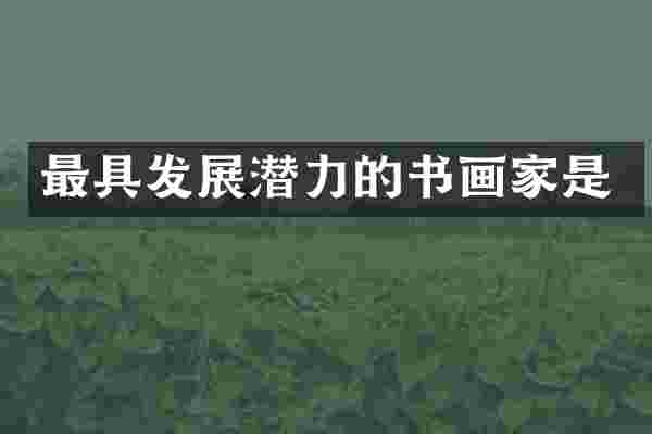 最具发展潜力的书画家是
