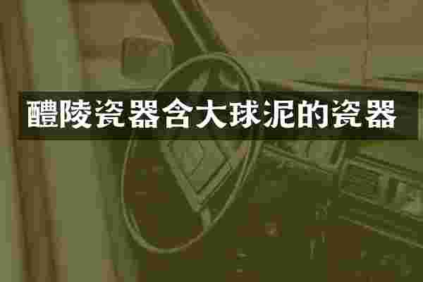 醴陵瓷器含大球泥的瓷器