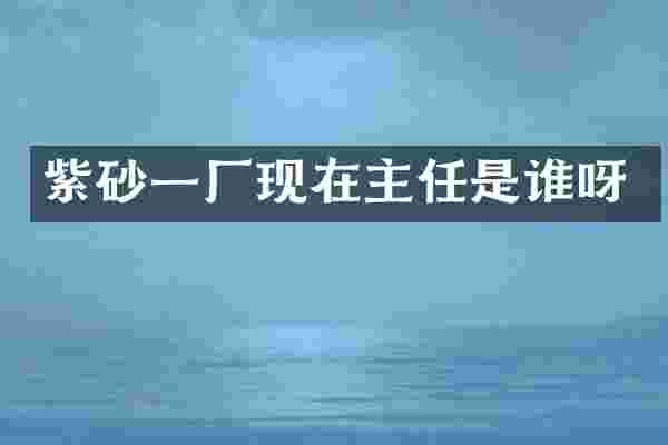 紫砂一厂现在主任是谁呀