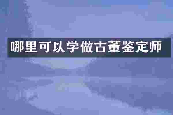 哪里可以学做古董鉴定师