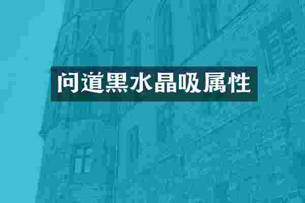 问道黑水晶吸属性