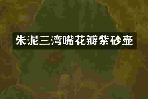 朱泥三湾嘴花瓣紫砂壶