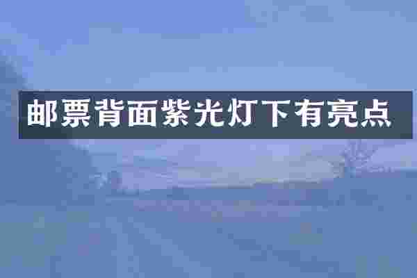 邮票背面紫光灯下有亮点