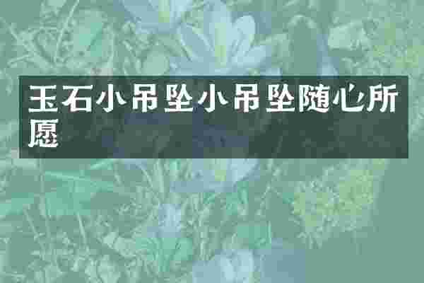 玉石小吊坠小吊坠随心所愿