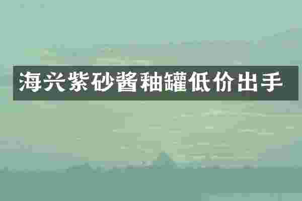 海兴紫砂酱釉罐低价出手